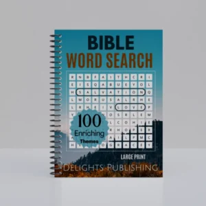Spiral-bound 8.5x11 bible word search book
