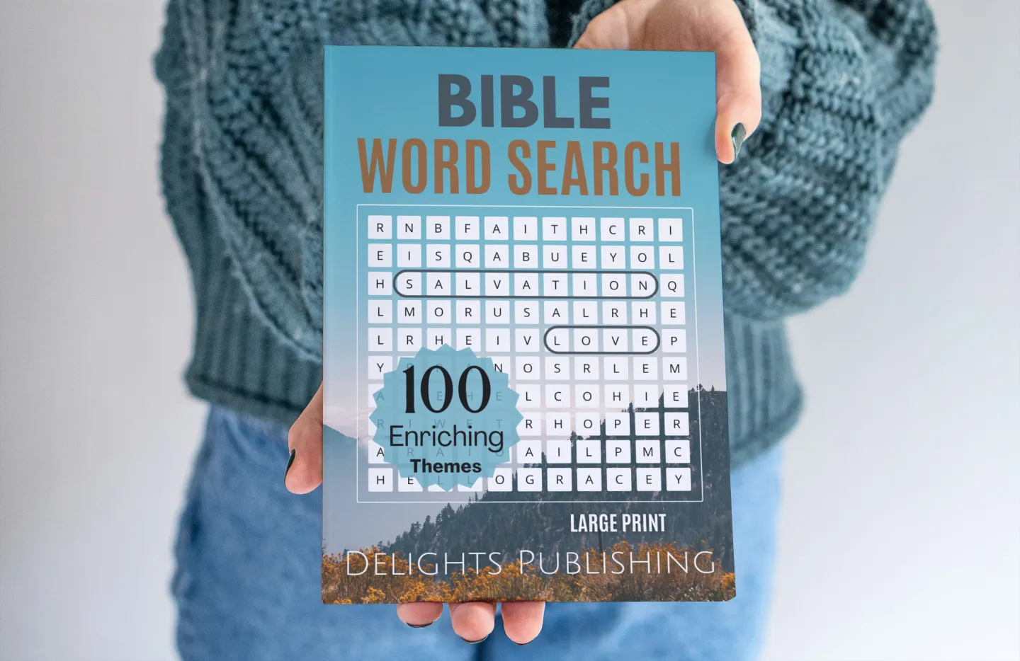 Home 4 A person holding a bible word search book