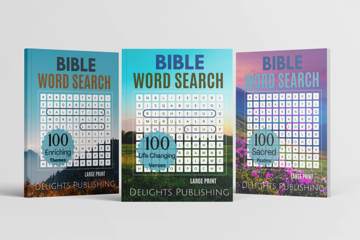 collection of Bible word search books